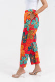 Pink Broad Fit Bold Floral Pure Cotton Pant