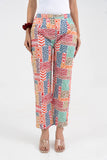 Abstract Printed Multicolour Broad Fit Pure Cotton Pant