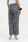 Abstract Printed Black Broad Fit Pure Cotton Pant