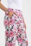 Pink Floral Printed Relaxed Fit Pure Cotton Pant