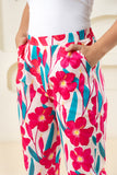 Pink Flower Printed Pure Cotton Pant