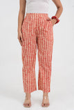 Stripe Block Printed Pure Cotton Pant