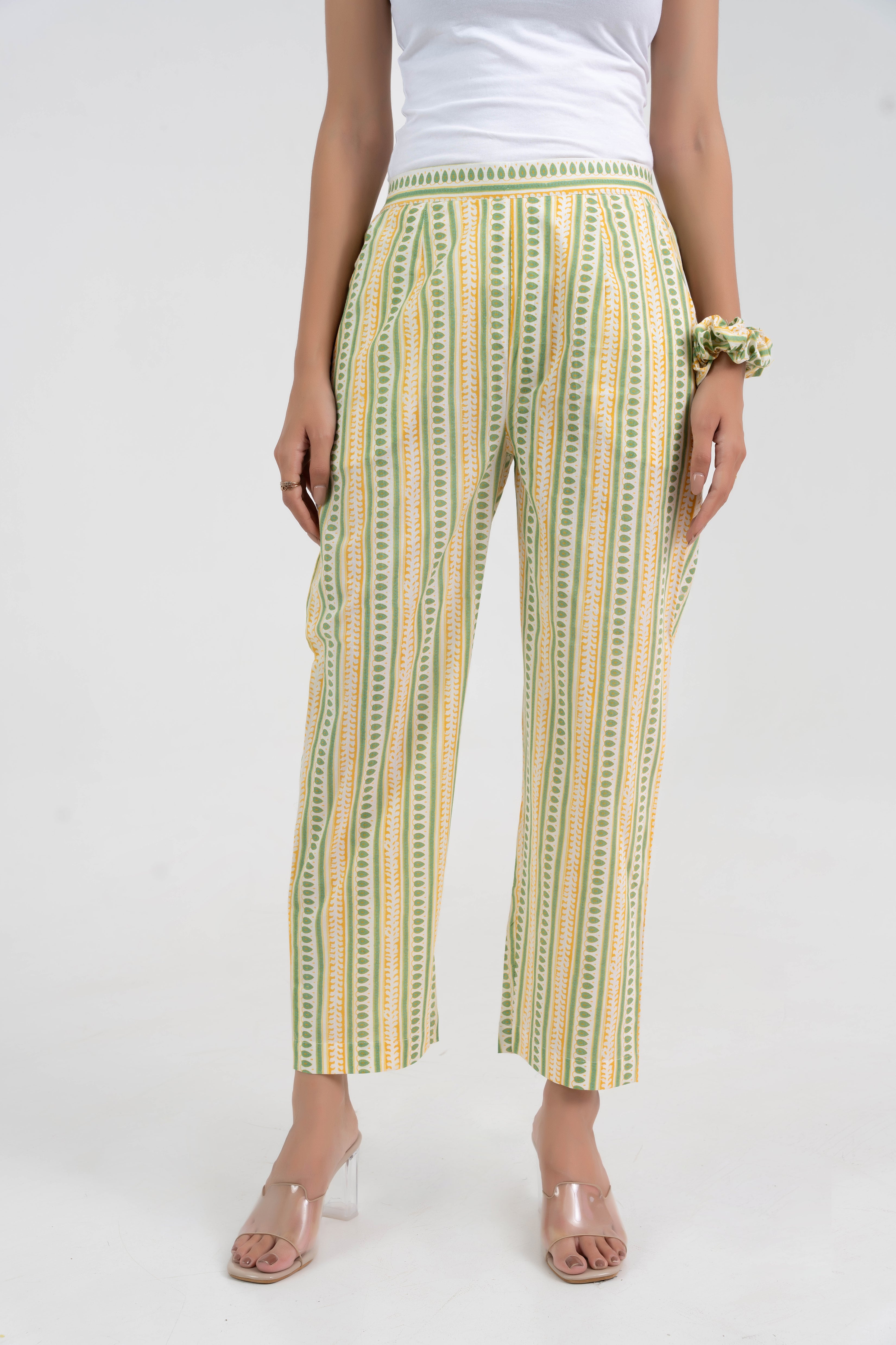 Stripe Printed Pure Cotton Pant