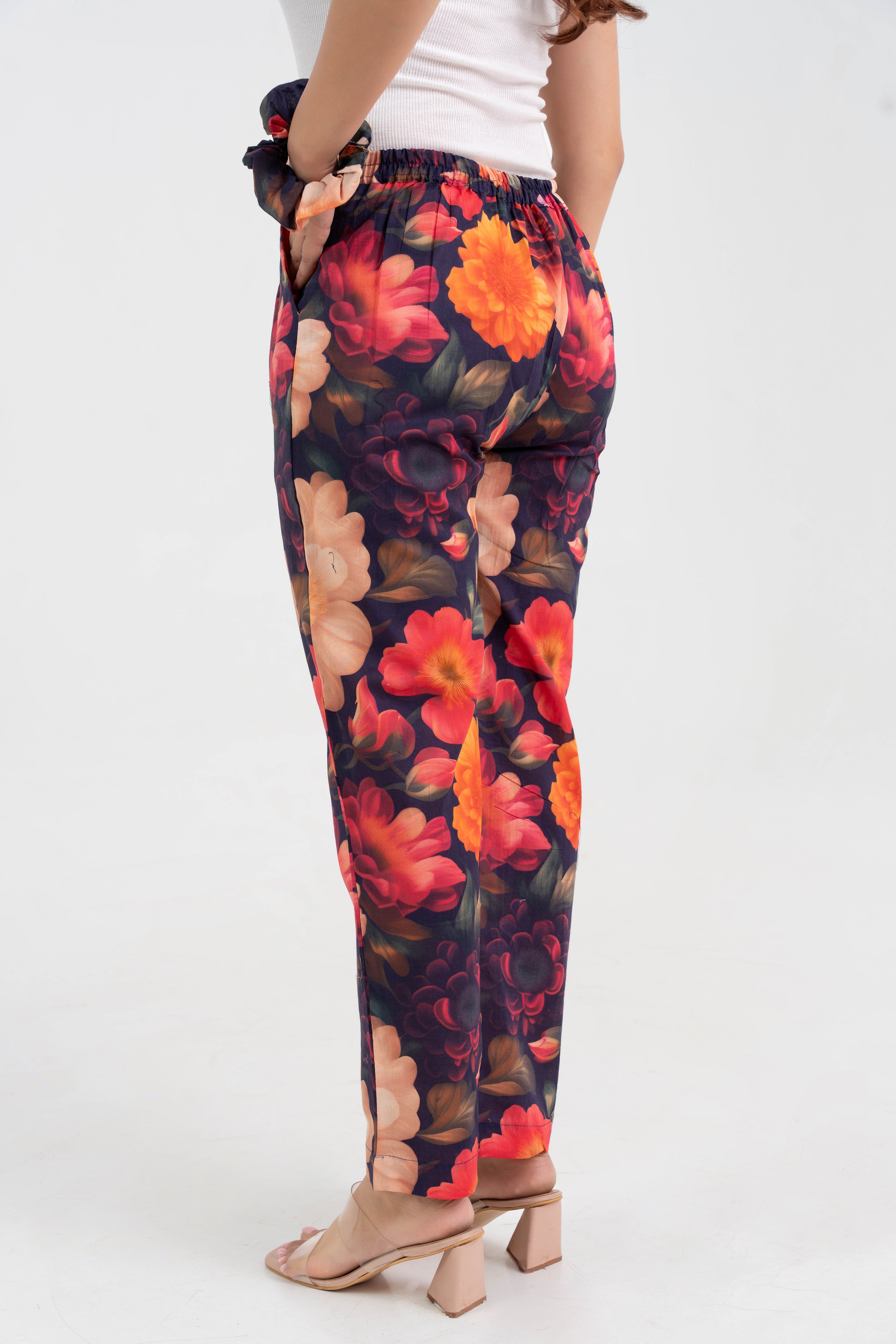 Bold Floral Printed Pure Cotton Pant