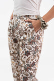 Off White Floral Jaal Printed Cotton Pant