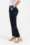 Navy Blue Pure Cotton Solid Cargo Pant