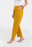 Mustard Pure Cotton Solid Cargo Pant