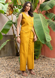 Mustard Pure Cotton Vest Co-ord Set