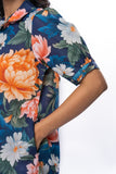 Bold Floral Buttoned Down Pure Cotton Printed Top