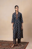 Ajrakh Block Printed Pure Cotton Straight Kurta Set