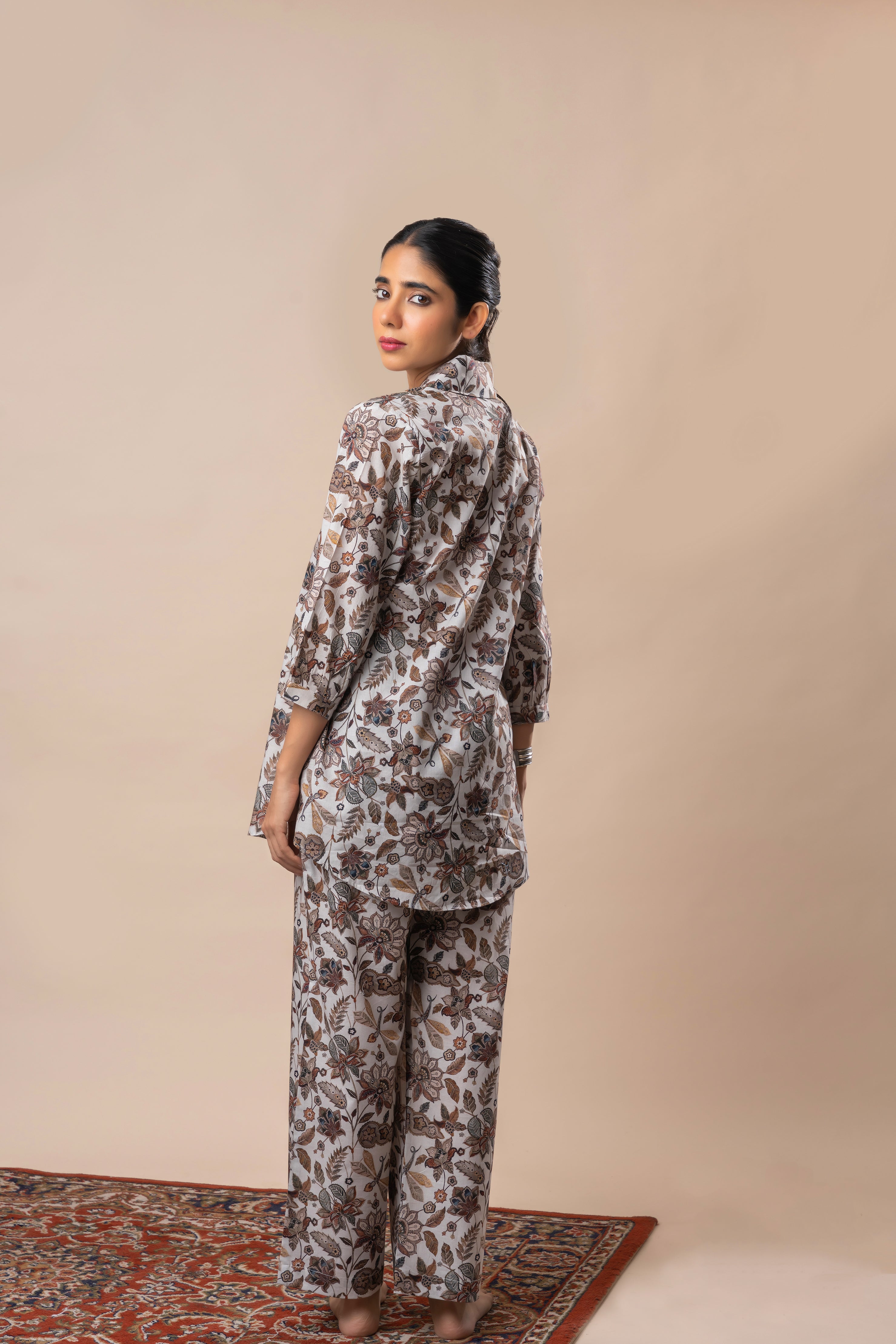 Off White Jaal Printed Pure Cotton Co-ord Set