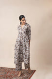 Off White Jaal Printed Pure Cotton Kurta Set